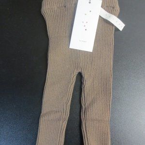 LIL LEGS KNIT LEGGINGS - COCOA - 3 MONTHS